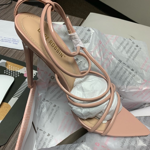 "ADA" Strappy Heels - Nude - Picture 8 of 8